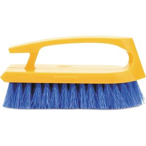 Brosse de nettoyage à usage intensif de 6 pouces avec poils en cobalt et manche en fer pour carrelage, joints, sols, murs et comptoirs, en polypropylène - Product Image 3