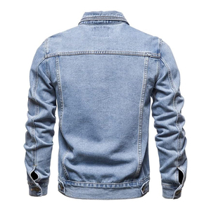Vestes en jean pour hommes en matériau léger sur mesure / Vestes en jean pour hommes à fermeture à bouton unique très demandées - Product Image 2