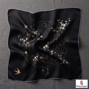 Pañuelo Corto Estampado Premium, Fabricante Textil OEM ODM de Marca Blanca Personalizada, Proveedor de Accesorios de Moda para Exportación - Product Image 3