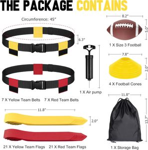 Cross Border Custom Brand Rugby Flag Belt PVC <b>Ribbon</b> Youth Strap Adjustable Length Sports Practice Air Buckle Model AA-ZT-589 - Product Image 2