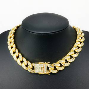 Collar de Cadena Chapado en Oro S925 con Moissanita, Corte Baguette, Estilo Hiphop, Unisex, para Uso Diario - Product Image 4