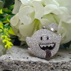 Pendentif Smiley en Argent Sterling 925 avec Moissanite Diamant VVS Taille Ronde Brillante, Bijou Hip Hop Iced Out Fait Main - Product Image 6