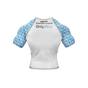 White and Black BJJ Professional Training Men Women Kingz Rash Guard Ranked Short <b>Sleeve</b> Rashguard - Product Image 6