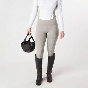 Pantalones de equitación profesionales con parche de silicona antideslizante en la rodilla para entrenamiento ecuestre. - Product Image 1