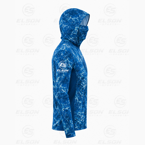 Sudadera de Pesca con Estampado Personalizado de Alta Calidad, con Máscara Facial, Manga Larga, Protección UPF 50, Anti-UV - Product Image 3