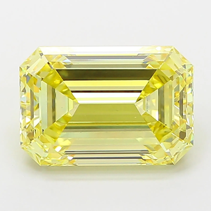 Diamante amarillo de corte esmeralda, piedra suelta para la elaboración de joyas - Product Image 1