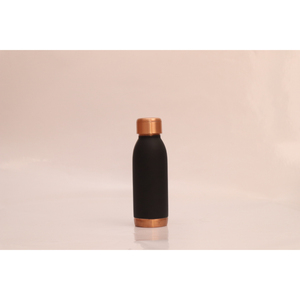 Modern Minimalist Matte Black <b>Copper</b> <b>Bottle</b> Premium Handcrafted Sleek Design Water <b>Bottle</b> for Yoga Office & Gym - Product Image 1