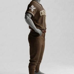Uniforme de Béisbol con Cierre de Botones y Manga Corta con Estampado Sublimado para Hombre, 100% Poliéster, de RIVIAN ATLANTIC, en Oferta - Product Image 4