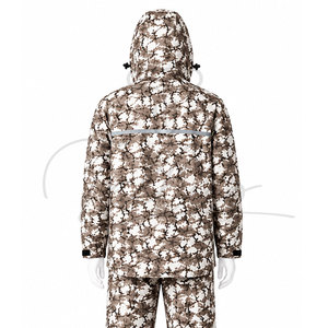 Traje Impermeable y Cortavientos para Hombre, con Capucha, de 2 Piezas, Chaqueta y Pantalones de PVC/Poliéster Resistentes para Trabajo al Aire Libre - Product Image 3