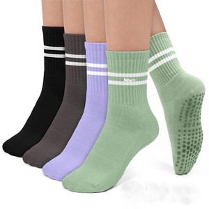 Calcetines de Yoga Antideslizantes para Mujer, Corte Bajo, con Agarre en el Tobillo, Diseño Geométrico, para Pilates, Barre, Estudio, Fitness y Deportes - Product Image 5