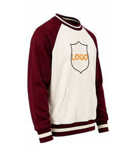 Customized Sorority Solid 100% Cotton Fleece Embroidered Crew Neck Winter Pullover Sweatshirt <b>for</b> <b>Men</b> Regular Fit 500g Fabric - Product Image 2