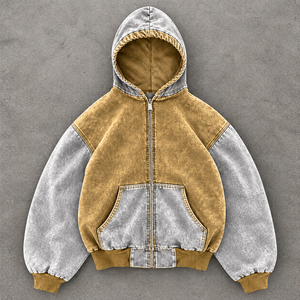 <b>Mens</b> <b>Zip</b> <b>Up</b> Hoodie Wholesale Heavyweight <b>Fleece</b> Custom Printed Factory Supplier for Apparel Brands USA - Product Image 6