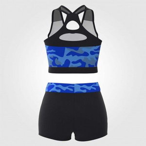 Uniforme de cheerleading pour hommes de haute qualité, respirant, 100% polyester, imprimé, avec couleurs et logo personnalisés pour les spectacles de danse - Product Image 2