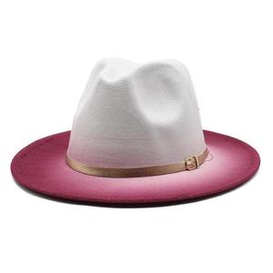 Fashion Polyester <b>Fedora</b> Hat for Women <b>Men</b> Classic Character Casual Flat Wide Brim Jazz Cap - Product Image 4