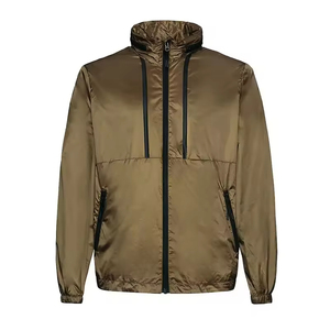 Chaqueta cortavientos de lona personalizada al por mayor para hombre, impermeable, reversible, transpirable, abrigo informal de invierno, chaqueta de entrenamiento para hombre - Product Image 5