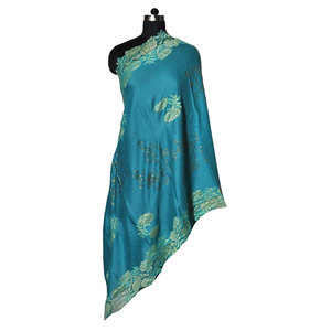 Luxury Fine Wool Crystal Lace Stole 70x200cms Elegant Designer <b>Wrap</b> <b>Shawl</b> Soft Warm Lightweight 85% Fine Wool and 15% Silk - Product Image 5