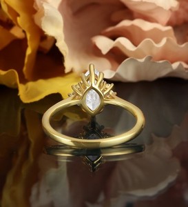 Marquise Cut Moissanite 925 Sterling <b>Silver</b> Engagement Wedding Promise <b>Ring</b> Elegant <b>Solitaire</b> Dainty Minimalist Party - Product Image 2