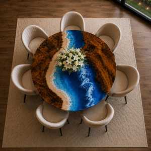 Premium Live Edge Solid Wood <b>Epoxy</b> Resin River <b>Table</b> Custom Handmade Dining <b>Table</b> Modern Luxury Furniture for Home Office Villa - Product Image 2