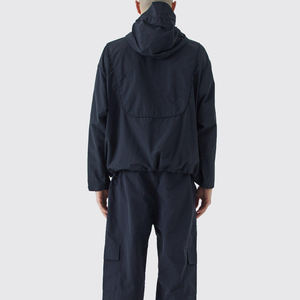 Conjunto de Chaqueta y Pantalones Cortos de Poliéster y Nailon para Hombre, Traje Deportivo con Parches de Color en Contraste, Cortavientos Holgado - Product Image 5