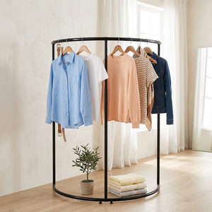 Elegant luxury metal garment rack foldable portable heavy duty clothing rack freestanding retail display Vietnam - Product Image 3