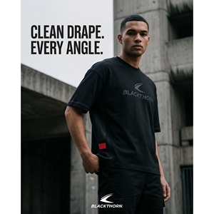 Puff Print Drop Shoulder Men's Streetwear Graphic Tee Shirt-230 GSM Cotton Blend-XS Size - Product Image 5