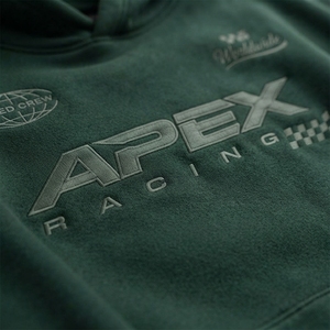 Sudadera con Capucha Verde Oscuro para Hombre, Estilo Racing, Oversize, Streetwear, con Estampado Gráfico de Motorsport, para Uso Diario Informal - Product Image 6
