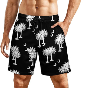Pantalones cortos de playa de cintura alta para hombre, pantalones cortos informales de verano para gimnasio, yoga, pantalones cortos ligeros para deportes de verano - Product Image 3