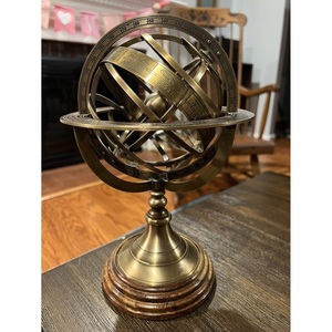 Indian Made Brass Armillary Globe with celestial rings With Centre Globe as Earth For The Display On <b>Desk</b> and office Wholesale - Product Image 5