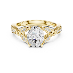 แหวนแต่งงานดีไซน์เนอร์แฟชั่น ทองคำขาว 14K VS1 สี E เพชรทรงรี 1.50 กะรัต เพชรเพาะเลี้ยงในห้องปฏิบัติการ IGI แหวนหมั้น - Product Image 1