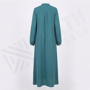 Caftán Musulmán de Talla Grande con Cinturón de Encaje Estampado, Elegante y Casual para Fiestas de Ramadán, Abayas Ligeras de Fábrica para Mujer - Product Image 2