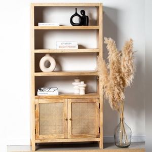ชั้นวางหนังสือไม้หวายวานดานา เมอริโน เวอร์เท็กซ์ เฟอร์นิเจอร์เก็บของไม้เนื้อแข็งธรรมชาติทันสมัย - Product Image 1