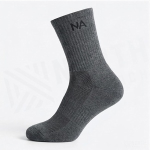 North Approach Crew <b>Socks</b> Solid Black Breathable <b>Running</b> <b>Socks</b> for Adults Summer Season - Product Image 3