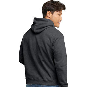 Sudadera con Capucha Negra de Color Sólido para Hombre, Sudadera de Algodón, Sudadera Informal con Bolsillo Tipo Canguro - Product Image 3