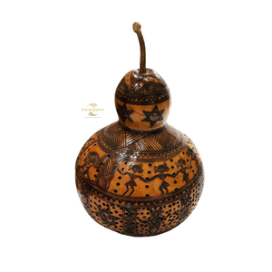 Lámparas de calabaza hechas a mano, iluminación ecológica natural, decoración artesanal hecha con calabaza seca para un estilo artístico en el hogar. - Product Image 3