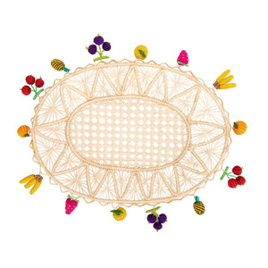 Best Price Pink Scalloped Rattan Placemat and Charger <b>Plates</b> From Vietnam Factory for Dining Table Set of <b>Mats</b> & Pads - Product Image 5