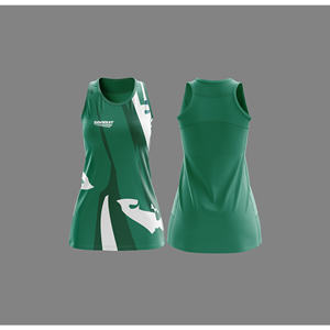 Robe d'équipe de netball à séchage rapide avec logo personnalisé |   Uniforme de netball par sublimation avec logo, nom et numéro de l'équipe |   Polyester respirant - Product Image 1