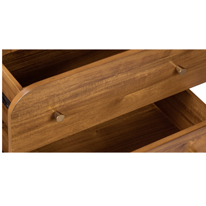 ตู้ข้างเตียงไม้มะฮอกกานี Emuro ดีไซน์ทันสมัย พร้อมฟังก์ชั่นจัดเก็บของ 2 ลิ้นชัก-สำหรับห้องนอน อพาร์ทเมนท์ โรงแรม และใช้ภายในอาคาร - Product Image 4