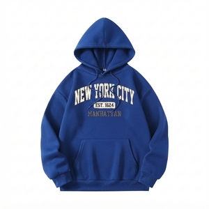 Sweat à capuche zippé coupe classique épais 100% coton, imprimé en relief, polaire, séchage rapide, respirant, streetwear d'hiver, marque privée - Product Image 3