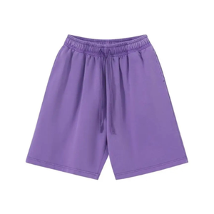 Shorts Bermuda en Coton Uni pour Homme, Taille Élastique, Fermeture à Cordon, Tissu Respirant, Style Taille Mi-Haute - Product Image 5