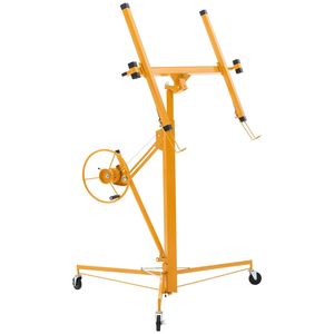Elevador de paneles de yeso de alta resistencia de 11 pies, 150 lb, con brazo telescópico ajustable y ruedas bloqueables para construcción - Product Image 1