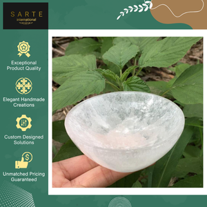 Indian Supplier Selling Top Quality Handmade Polished Eco-Friendly Natural Selenite Healing <b>Crystal</b> Bowl at Low Market Price - Product Image 6