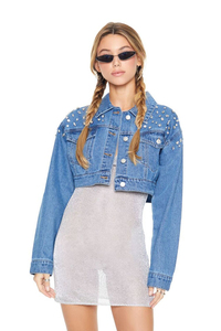 OEM Autumn Plain Dyed Women's <b>Denim</b> Jean <b>Jacket</b> Women Casual Outwear Fall <b>Jacket</b> <b>Denim</b> Button up <b>Crop</b> Oversize <b>Denim</b> <b>Jacket</b> - Product Image 5