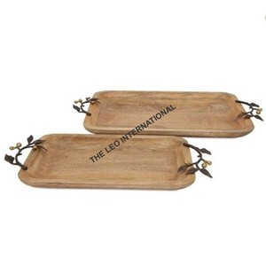 Plateau de service rectangulaire créatif de luxe pour mariage, plateau décoratif pour aliments et fruits, vente en gros d'usine - Product Image 5