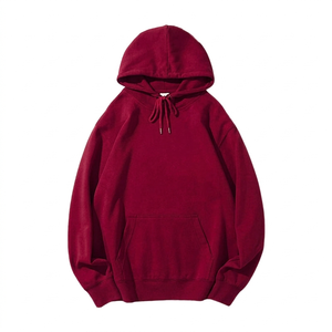 Sweat-shirt à capuche oversize pour homme, vert uni, en molleton de coton, décontracté, coupe classique, avec poches, pour l'automne - Product Image 4