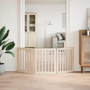 Parc pour animaux pliable en bois de peuplier, rectangulaire, style moderne, avec fermeture à pousser, pour intérieur - Product Image 5