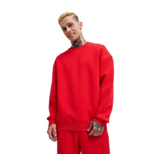 Luxury <b>Oversize</b> O Neck Sweatsuit 320 GSM Cotton Fleece Premium Heavy Streetwear Crewneck Jogger Set Custom <b>Sweatpants</b> and Hoodie - Product Image 4