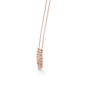 Synthetic Loose Stone Emerald Cut F Color BIS Hall Marked 1.00-3.00 Carat Lab Grown Rose Gold Ethnic Bamboo Pendant <b>Necklace</b> - Product Image 1