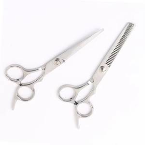 Tijeras de Peluquería de Acero Inoxidable y Tijeras de Entresacar, Juego de 2 Piezas, Tijeras de Barbero para Diestros - Product Image 3