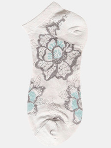 New Design Floral Print Ankle Socks Cotton Spandex Breathable Summer Thin Knitted Jacquard Pattern Daily Wear - Product Image 2