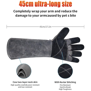 Gants en cuir de vachette renforcé résistant, ignifuges, pour la construction, la lutte contre les incendies, la soudure, gants de sécurité - Product Image 4